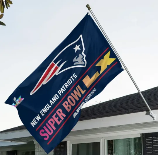 New England Patriots AFC Champions 3D House Flag