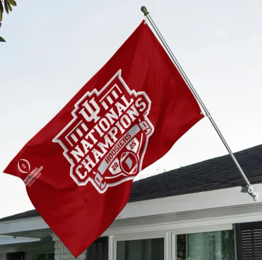 Discover Indianaa Hoosier National Champions 2025  House Flag