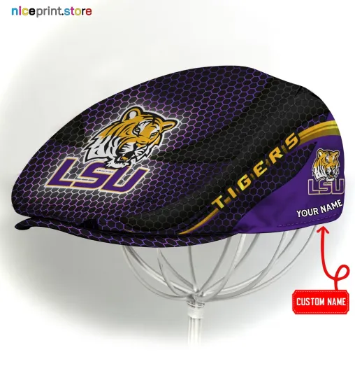 Discover LSU Team Tigers Jeff Cap NCAA Newsboy Cap NCAA Golf Cap NCAA Driving Hat for Men