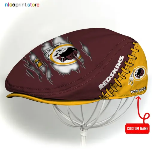 Discover Washington Team Redskins Jeff Cap Redskins Newsboy Cap Golf Cap football Flat Cap