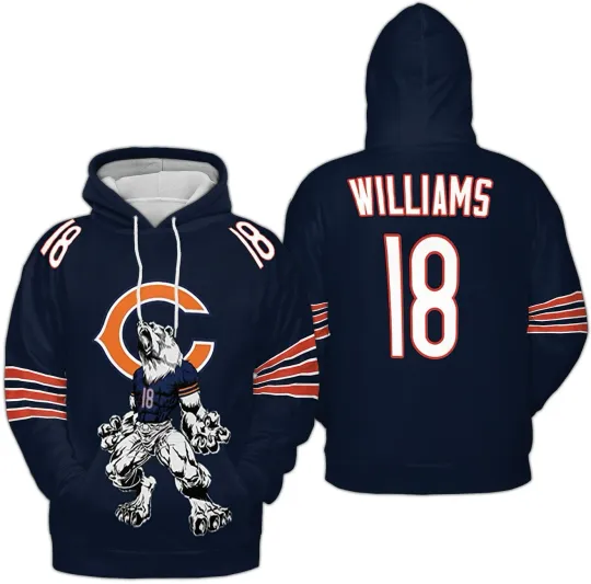 Caleb Williams #18 Chicago Bears Hoodie 2025 Pullover