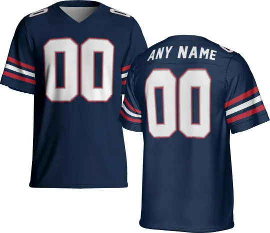 Discover Unsigned Custom Personalized Navy Jersey - Full Size