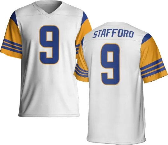 Discover Unsigned Custom White Matthew Stafford Jersey - Full Size
