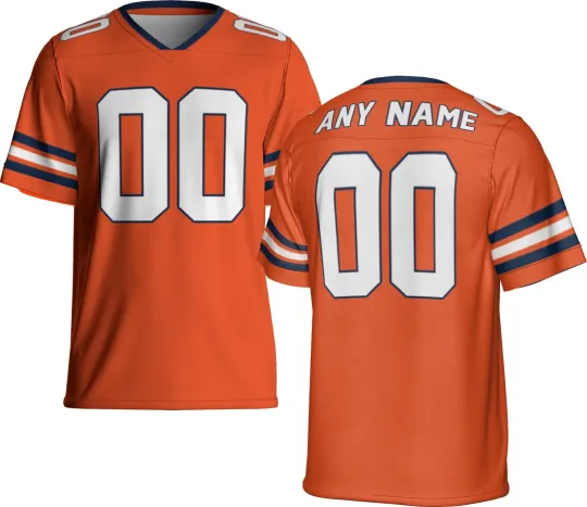 Discover Unsigned Custom Broncos Personalized Orange Jersey - Full Size