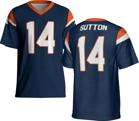 Discover Unsigned Custom Navy Courtland Sutton Jersey - Full Size