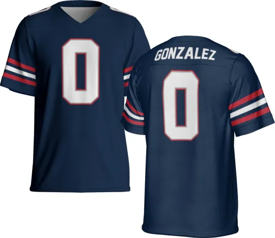 Custom Christian Gonzalez Navy Jersey