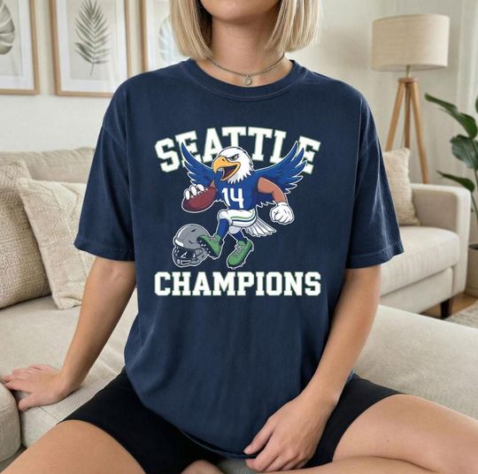 Discover Seattle Football Champions Retro Comfort Colors Shirt, Football Game Day T-Shirt