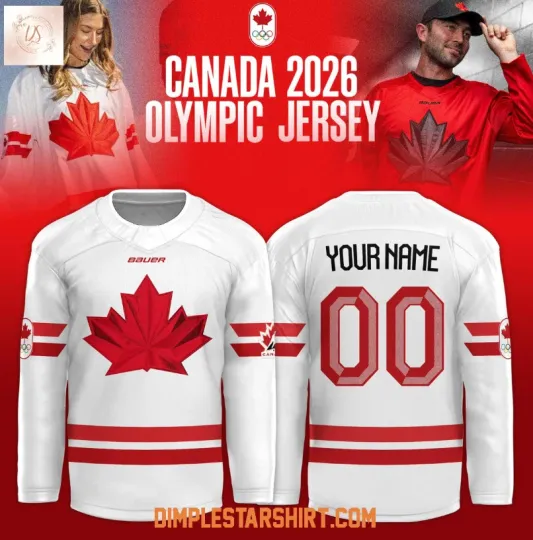 Discover Personalized Canada Olympic Hockey 2026 White Hockey Jersey