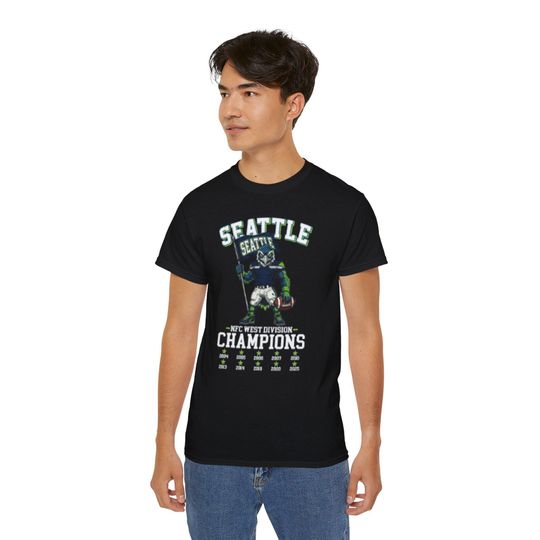 Discover Seattle Seahawks Champions Tee | NFC West Champions roster dates