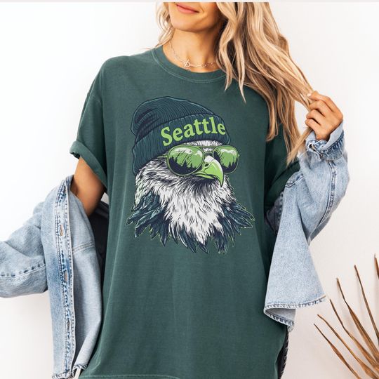 Discover Comfort Colors Seattle Football Crewneck Shirt, Seattle Mascot T-Shirt, Trendy Game Day Gift, Seattle Football Fan Tee