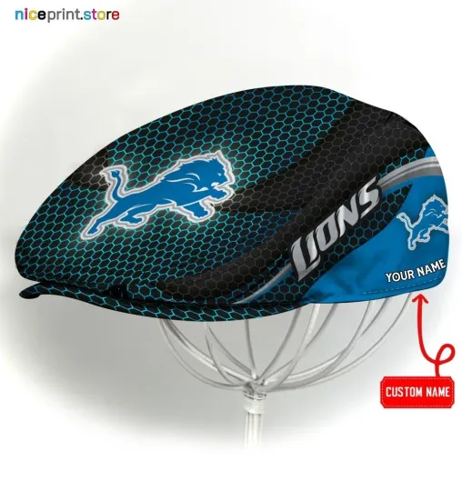 Discover Detroit Team Lions Jeff Cap Lions Newsboy Cap Golf Cap Driving Hat for Men