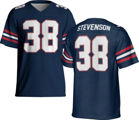 Discover Custom Rhamondre Stevenson Navy Jersey