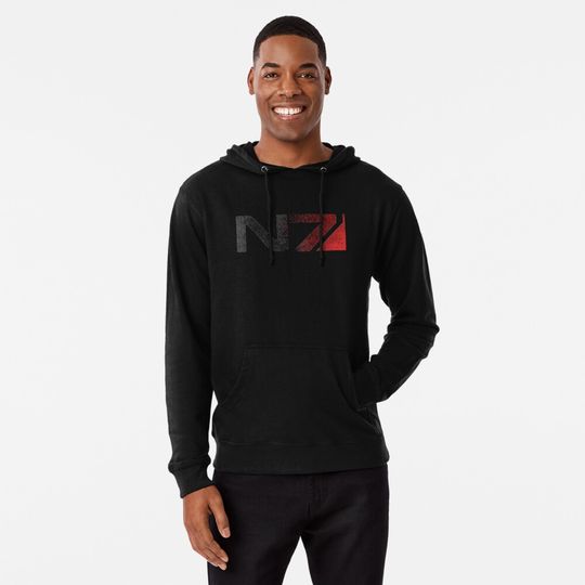 Mass Effect N7 Distressed Logo Hoodie