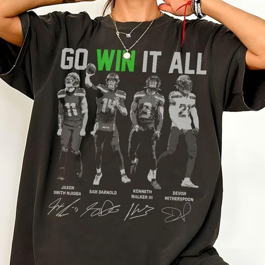 Discover Vintage Seattle Football Comfort Color Shirt, Sam Darnold JSN Kenneth Witherspoon Tee, Game Day Retro Shirt