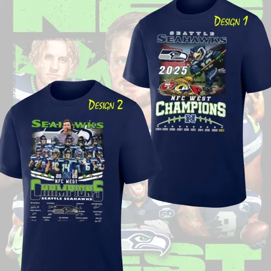 Discover 🔥HOT - Seattle Seahawks 2025 NFC West Division Champions S-5XL Signature Fans