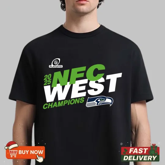 Discover Seattle Seahawks NFC West Champions 2025 TShirt - Full Size