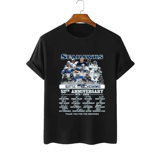 Seattle Seahawks 52th Anniversary 1974-2026 Tshirt