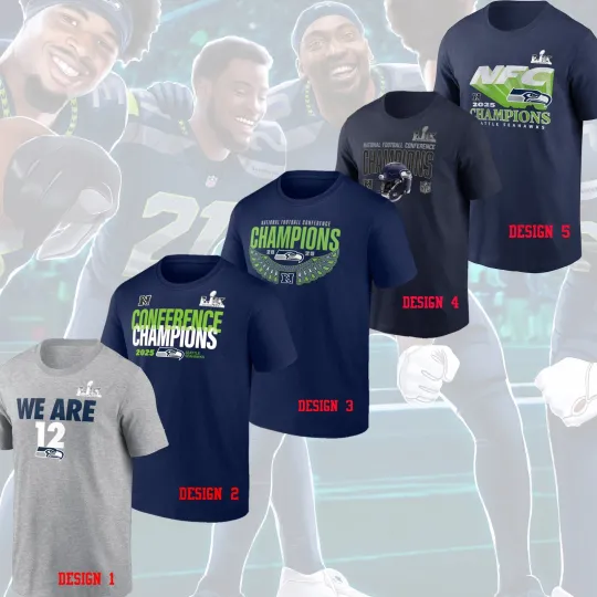 Discover NEW - Congrats Seattle Seahawks 2025 NFC Champions One Side Multi Designs