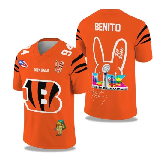 Discover Bengals Bad Bunny Bowl LX 2026 Football Jersey