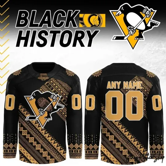 Discover Pittsburgh Penguin 2026 Black History Month Hockey Jersey Size XS-5XL