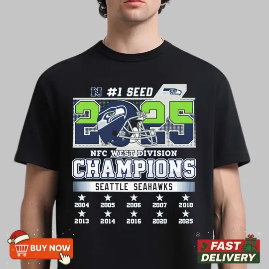 Discover Seattle Seahawks 2025 NFC West Division Champions TShirt - Ver03 Full Size