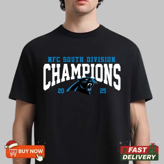 Carolina Panthers NFC South Division Champions 2025 TShirt
