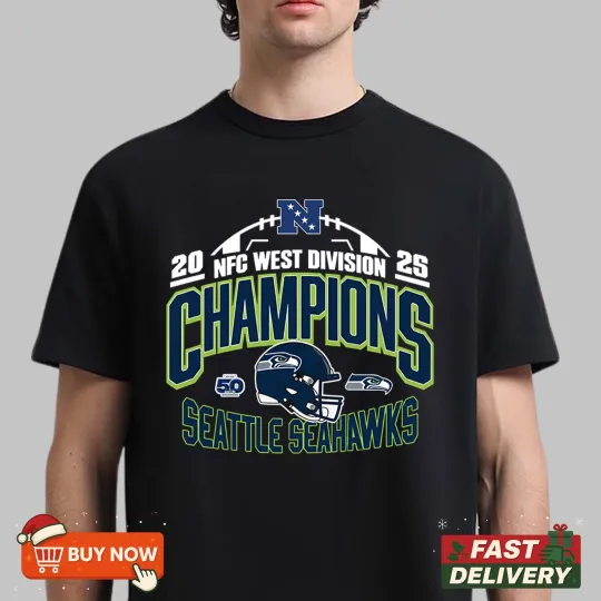 Discover Seattle Seahawks 2025 NFC West Division Champions TShirt - Ver01 Full Size