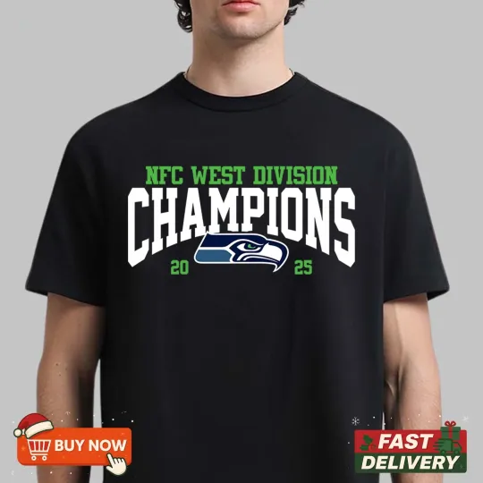 Discover Seattle Seahawks NFC West Division Champions 2025 TShirt - Full Size
