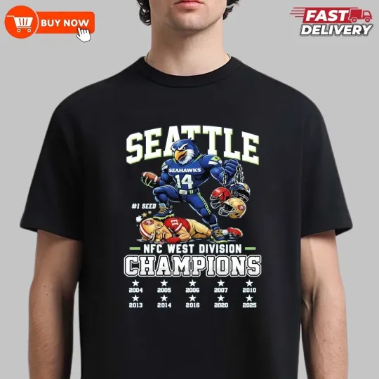 Seattle Seahawks NFC West Division Champions 2025 TShirt