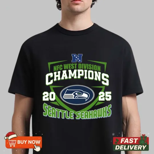 Discover Seattle Seahawks NFC West Champions 2025 TShirt - Size S-5XL