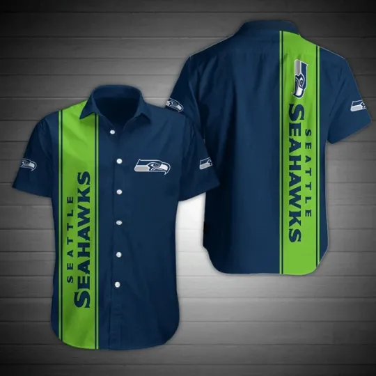 Discover Seattle Seahawks Classic Stripe Hawaiian, Gift For Friends, Gift For Fans