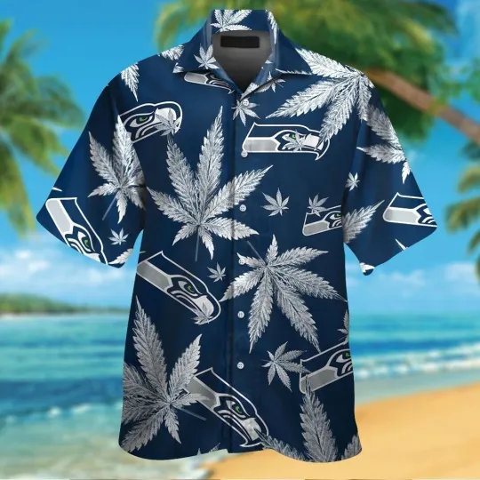 Discover Seattle Seahawks Short Sleeve Button Up Tropical Hawaiian Shirt VER09