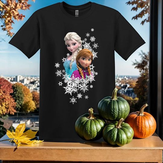 Discover Disney Frozen Anna and Elsa T-Shirt Tshirt T Shirt Hoodie Unisex Men Women Kids (S-5XL) | Gildan Top for Boys & Girls SY151