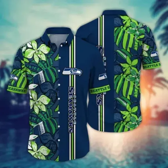 Discover Seattle Seahawks Hawaiian Lemonade Stands Tropical Aloha Shirt2