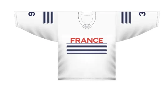 Discover Team France White 2026 Ice Hockey Jersey Custom Name and Number