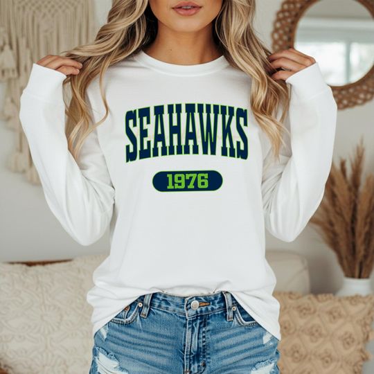 Discover Seattle Seahawks Long Sleeve T-Shirt for Men Women, Football Fan Apparel