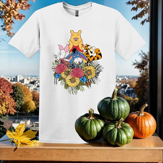 Discover Disney Retro Flower Winnie The Pooh T-Shirt for Boys & Girls