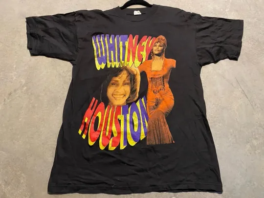 Discover Vintage 90s Whitney Houston Rap T-Shirt, Large Fit, Graphic Tee