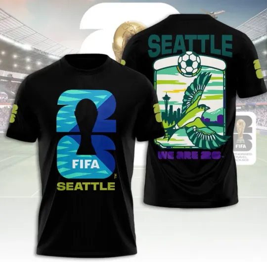 Discover 2026 Fifa World Cup Seattle 3D T-Shirt