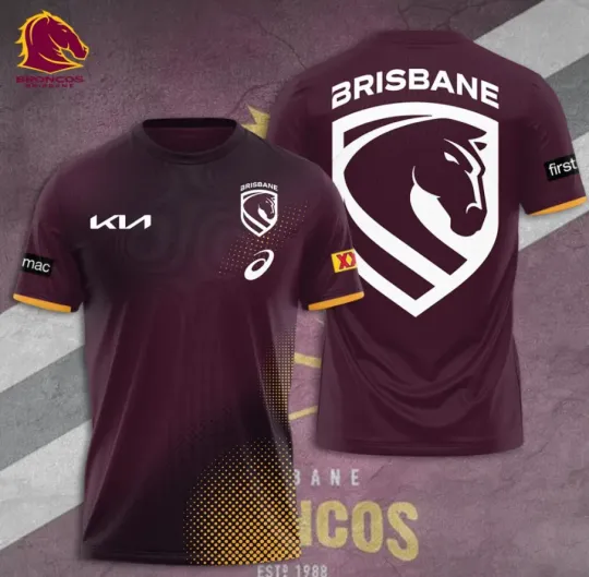 Discover Brisbane Broncos 2026 3D T-Shirt
