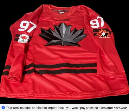 Discover Connor McDavid #97 2026 Olympics Team Canada Size Large Jersey