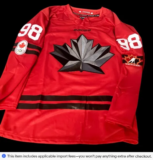 Discover Connor Bedard #98 2026 Olympics Team Canada Jersey - Size Large