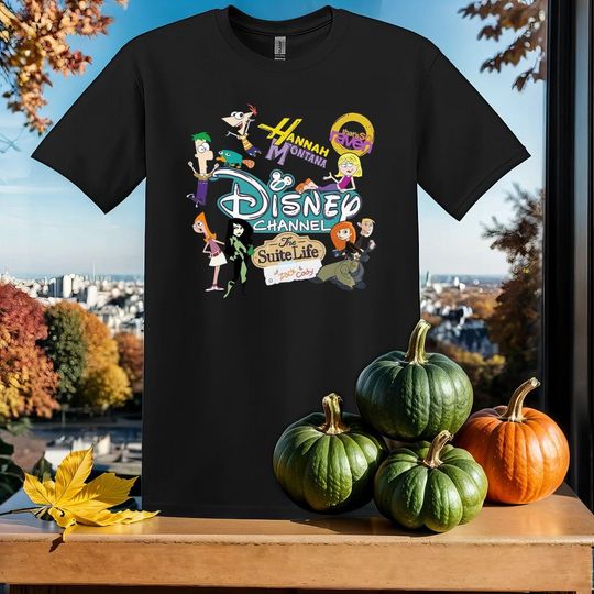 Discover Disney Channel Cartoon Characters T-Shirt for Boys & Girls