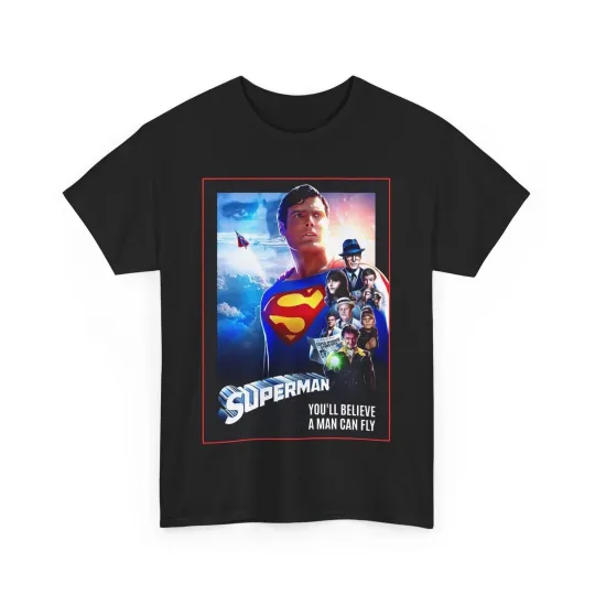 Discover Superman The Movie T-shirt Christopher Reeve Gene Hackman DC Comics