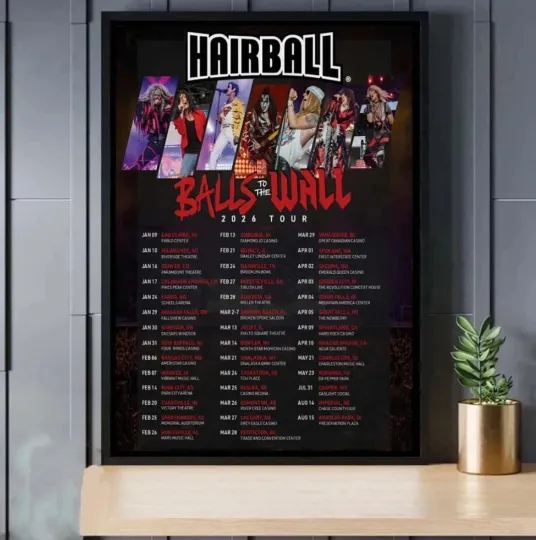 Discover Hairball Balls To The Wall Tour 2026 Poster