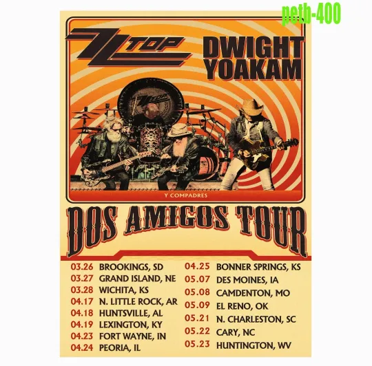 Discover ZZ Top Announces US Tour 2026 Poster