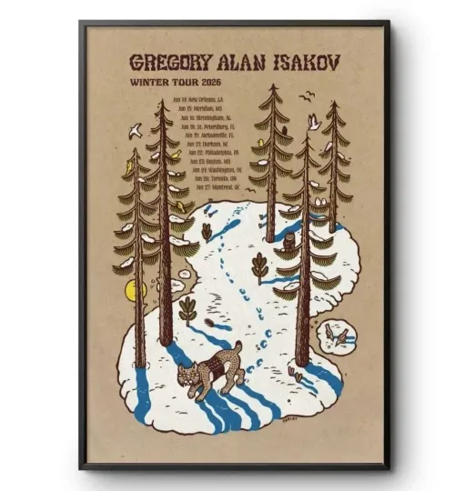 Discover Gregory Alan Isakov Winter Tour 2026 Poster