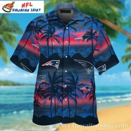Discover Sunset Palms New England Patriots Vacation Hawaiian Shirt