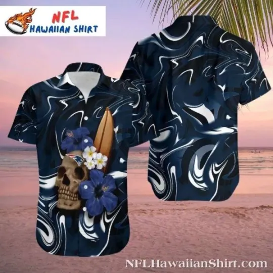 Discover Nautical Skull New England Patriots Hawaiian Shirt