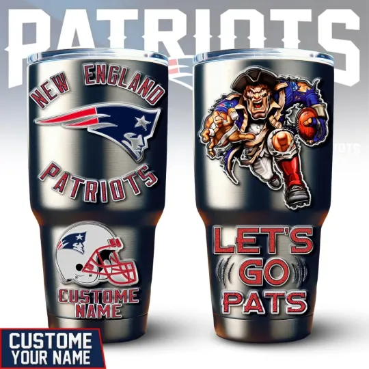 Discover New England Football Team Patriotss 30oz Tumbler With Straw Vacuum Insulated